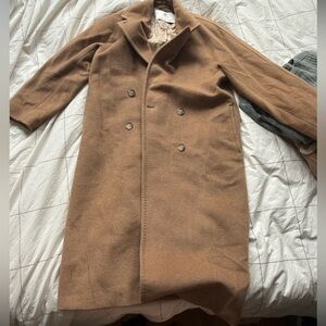 Aritzia Babatón Slouch Coat, in camel hair, SIZE SMALL